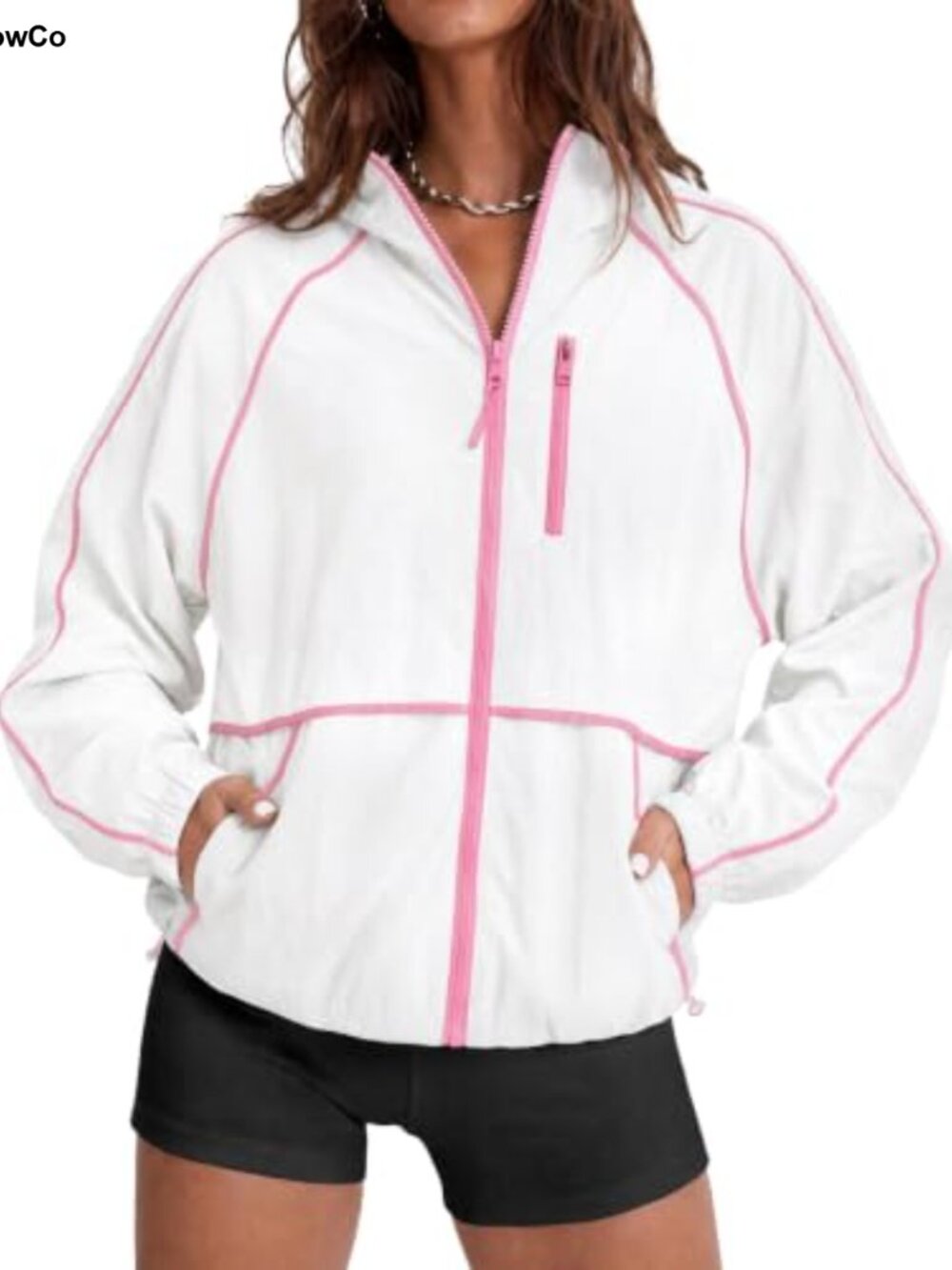 Lightweight Full Zip Hooded Athletic Running Jacket